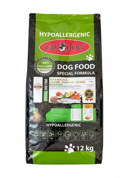 FISH & RICE 24/13 –  LAZACHÚS – BARNA RIZS – ZÖLDSÉG - 12Kg       🔖 -15%  KEDVEZMÉNY