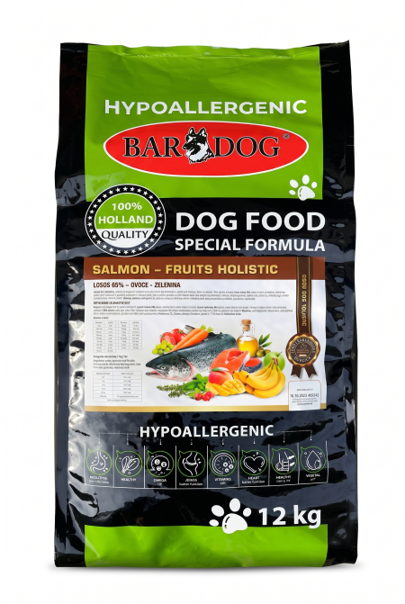 Salmon - Fruits Holistic 34/18 - 65% Lazac, Gyümölcs, Zöldség -12 kg